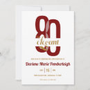 Search for red 80th birthday invitations Sophisticated