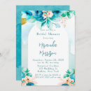 Search for teal blue bridal shower invitations Arch