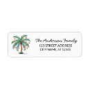 Search for tropical island return address labels Hawaii