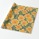 Search for marigold wrapping paper Vintage