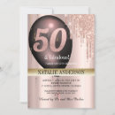 Search for gold black balloons invitations 50th