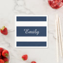Search for navy blue and white stripes napkins Trendy