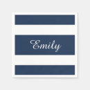 Search for navy blue and white stripes napkins Trendy