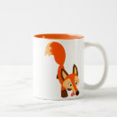 Search for red fox cartoon mugs Kawaii