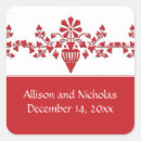 Search for red white damask stickers Bride