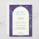 Search for moon and stars bridal shower invitations Blue