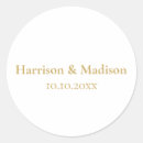 Search for elegant favour wedding stickers Gold