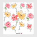 Search for water colour stickers Flowers
