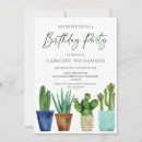 Search for plant birthday invitations Cacti