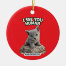 Search for grey kitten christmas tree decorations Russian blue