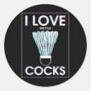 Search for love badminton stickers Birthday