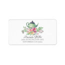 Search for tea pot return address labels Bridal shower