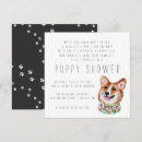 Search for new puppy invitations Watercolor