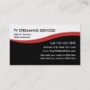 Search for television business cards Entertainment