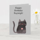 Search for black cat birthday cards Kitty