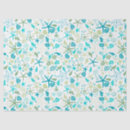 Search for sea shells tissue paper Green