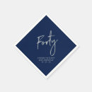 Search for blue and silver napkins Forty