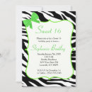 Search for lime green zebra invitations Black