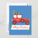 Search for vintage car christmas postcards Retro