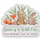 Search for wild one birthday stickers Greenery