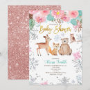 Search for pink woodland baby shower invitations Deer
