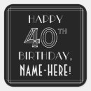 Search for happy 40th stickers Fortieth birthday