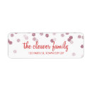 Search for pink confetti return address labels Festive