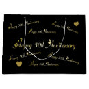 Search for 50th anniversary gift bags Black and gold