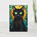 Search for green eyes cards Black cat