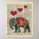 Search for vintage elephant posters Red