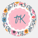 Search for pink and orange flower stickers Whimsical