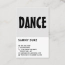 Search for dancing instructor business cards Dance studio