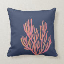 Search for coral and navy cushions Nautical