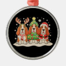Search for basset hound christmas tree decorations Santa