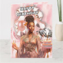 Search for black woman birthday cards Pink