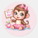 Search for girl monkey stickers Cute