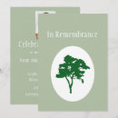 Search for tree memorial service invitations Remembrance