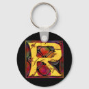 Search for monogram r key rings Alphabet