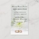 Search for wedding officiant business cards Minister