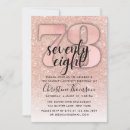 Search for 78th birthday invitations Rose