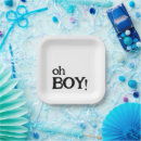 Search for oh boy baby shower plates Black and white