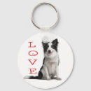 Search for border collie dog key rings Black and white dog