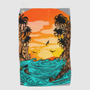 Search for palm tree golf towels Sunset