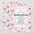 Search for pink flamingo birthday invitations Elegant