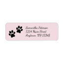 Search for animal paw print return address labels Pawprints