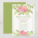 Search for pink floral bridal shower invitations Elegant