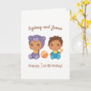 Search for baby boy first birthday cards Twins