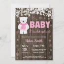 Search for bear baby girl shower invitations Snowflake