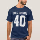Search for life begins at 40 tshirts 40th