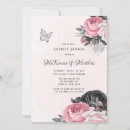Search for black butterfly invitation invitations Silver